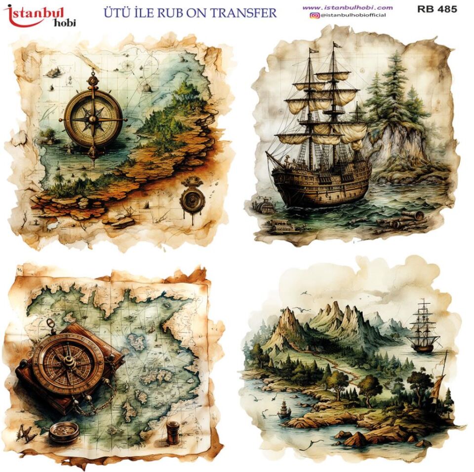 Ütü ile Rub On Transfer Kağıdı 30x30cm RB-485