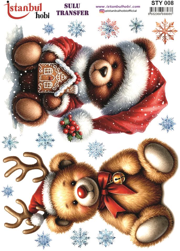 Yılbaşı Sulu Transfer 25x35cm STY008