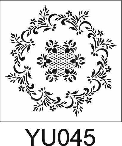 Yuvarlak Desenler Stencil Şablon (25x25) YU-045