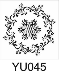 Yuvarlak Desenler Stencil Şablon (25x25) YU-045