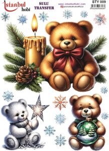 Yılbaşı Sulu Transfer 25x35cm STY009