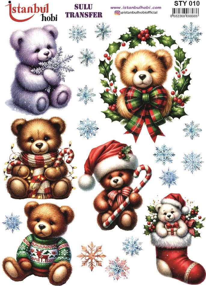 Yılbaşı Sulu Transfer 25x35cm STY010