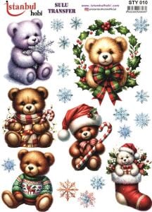 Yılbaşı Sulu Transfer 25x35cm STY010