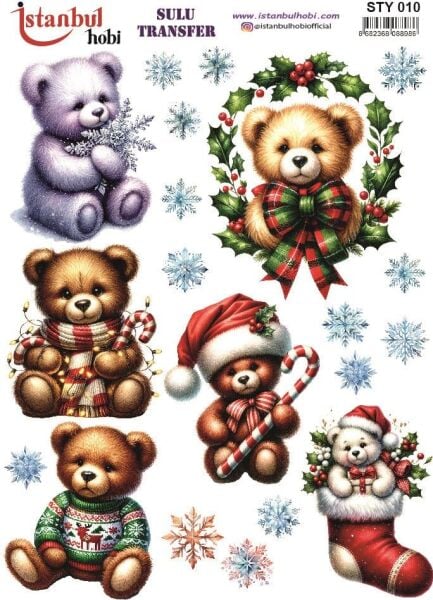 Yılbaşı Sulu Transfer 25x35cm STY010