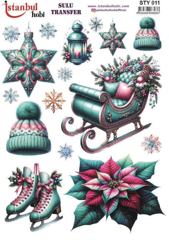 Yılbaşı Sulu Transfer 25x35cm STY011