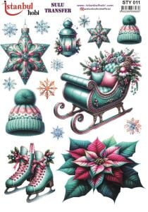 Yılbaşı Sulu Transfer 25x35cm STY011