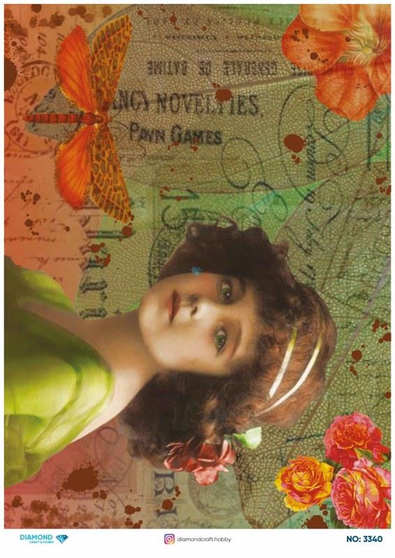 Diamond Pirinç Dekopaj Kağıdı - 3340