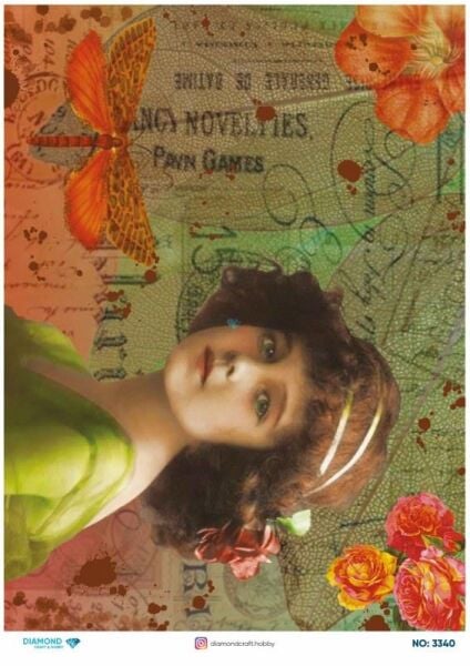 Diamond Pirinç Dekopaj Kağıdı - 3340