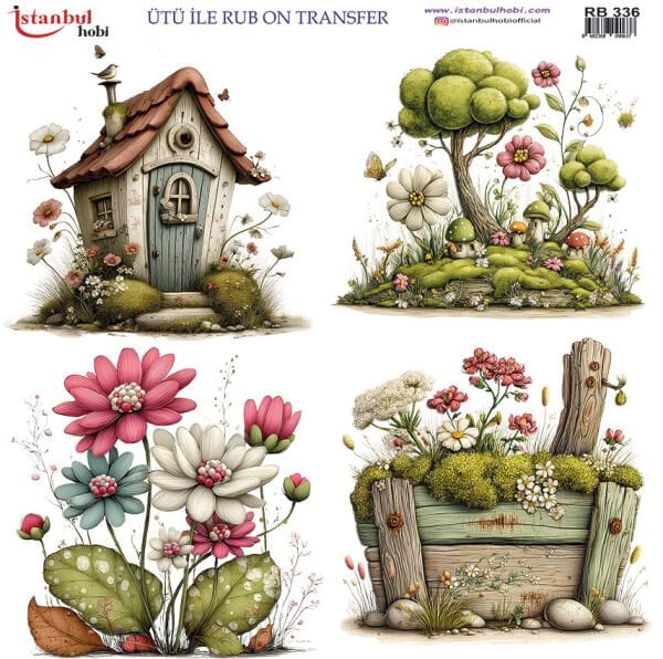 Ütü ile Rub On Transfer Kağıdı 30x30cm RB-336
