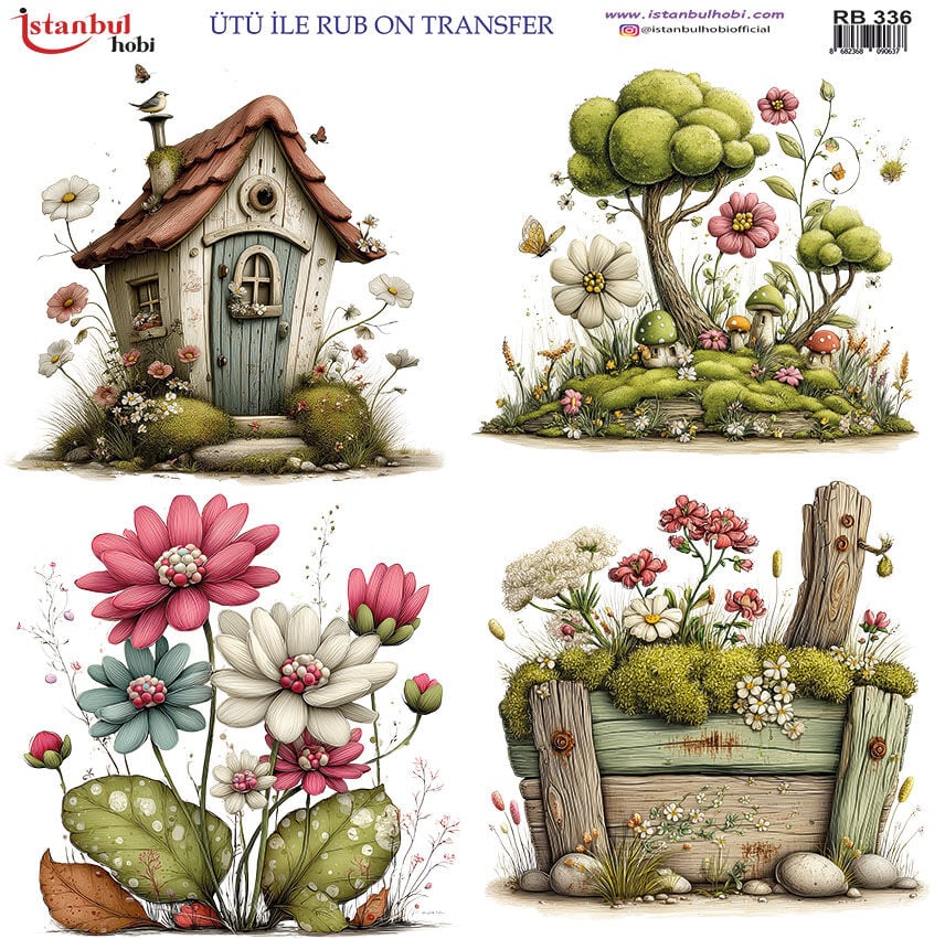 Ütü ile Rub On Transfer Kağıdı 30x30cm RB-336