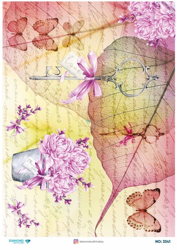 Diamond Pirinç Dekopaj Kağıdı - 3341