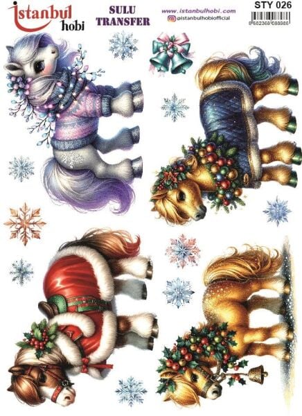 Yılbaşı Sulu Transfer 25x35cm STY026