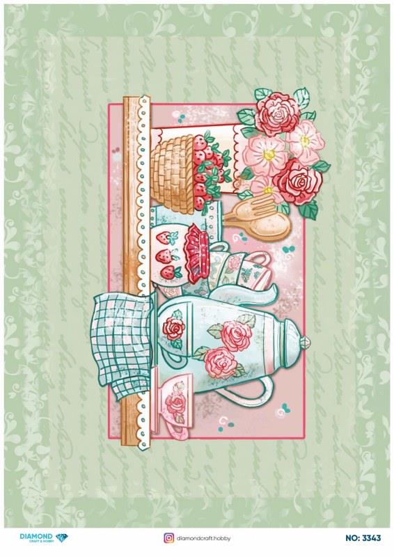 Diamond Pirinç Dekopaj Kağıdı - 3343