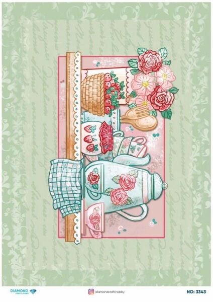 Diamond Pirinç Dekopaj Kağıdı - 3343