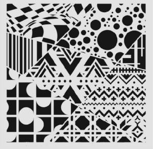 Geometrik Desenler Stencil Şablon (25x25) GE-067