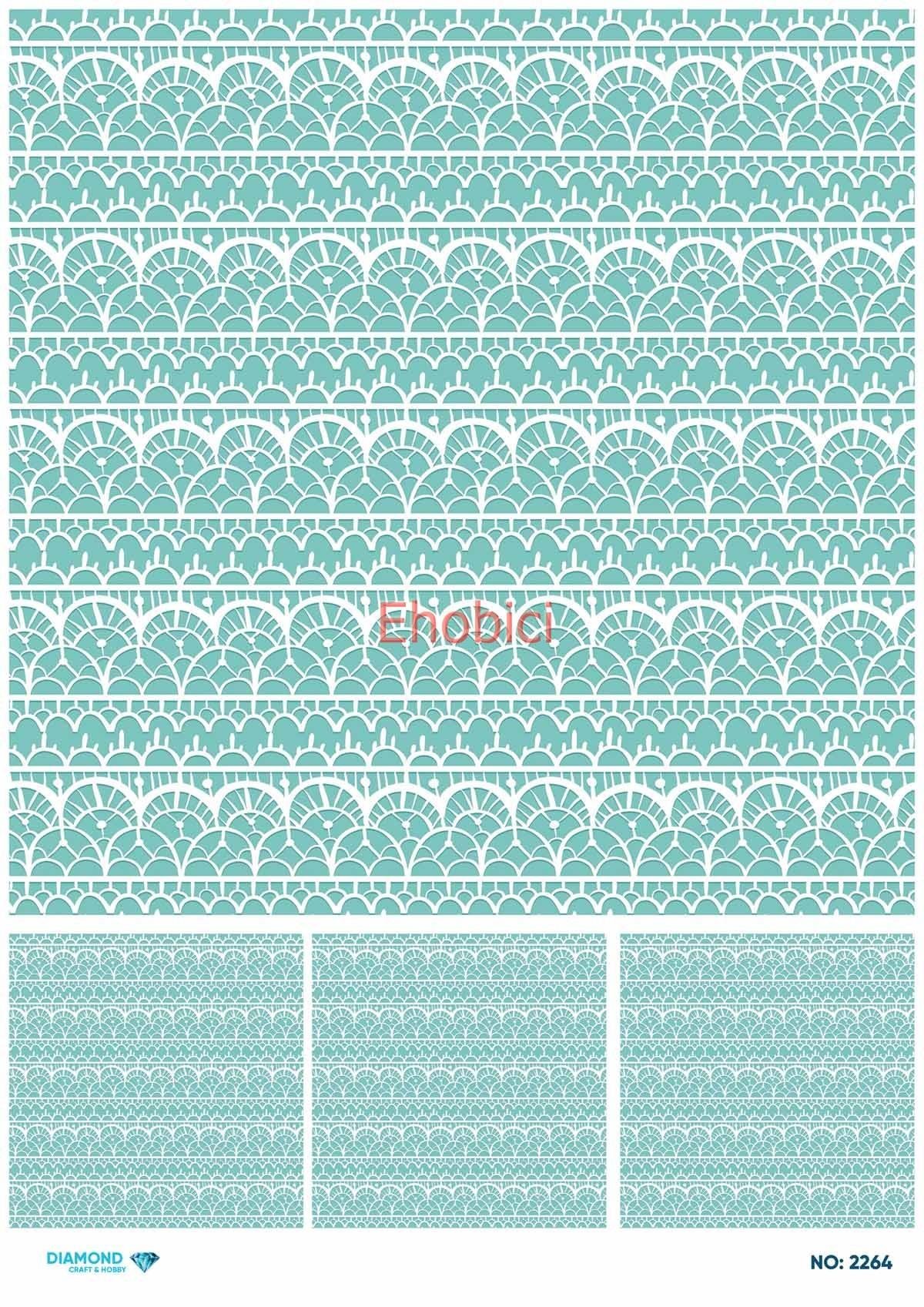 Diamond Pirinç Dekopaj Kağıdı - 2264