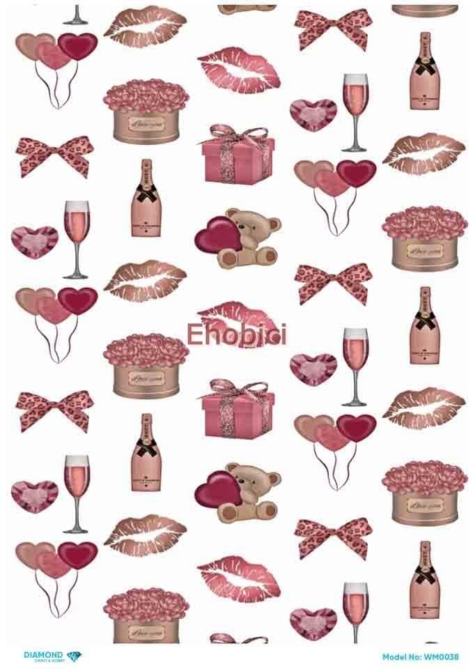 Diamond Pirinç Dekopaj Kağıdı - WM-038