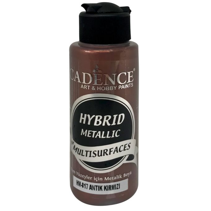 Cadence Hibrit Metalik Multisurface Boya H817 Antik Kırmızı 120ml