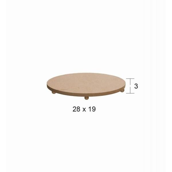 Ahşap Oval Sunumluk 28x19cm SN14