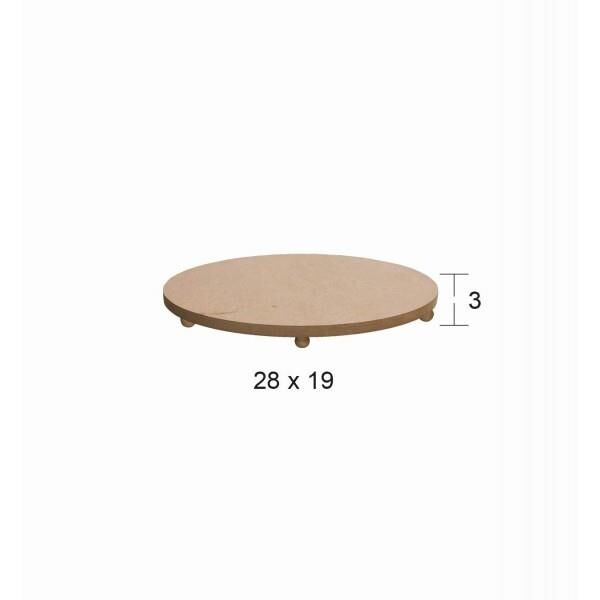 Ahşap Oval Sunumluk 28x19cm SN14