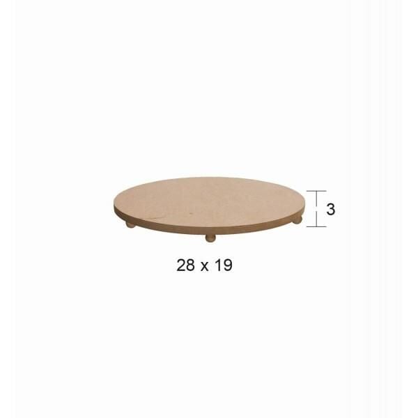 Ahşap Oval Sunumluk 28x19cm SN14