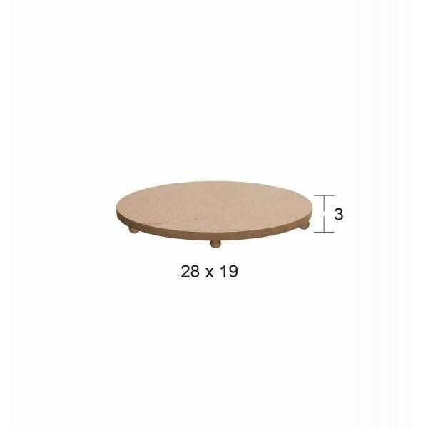 Ahşap Oval Sunumluk 28x19cm SN14