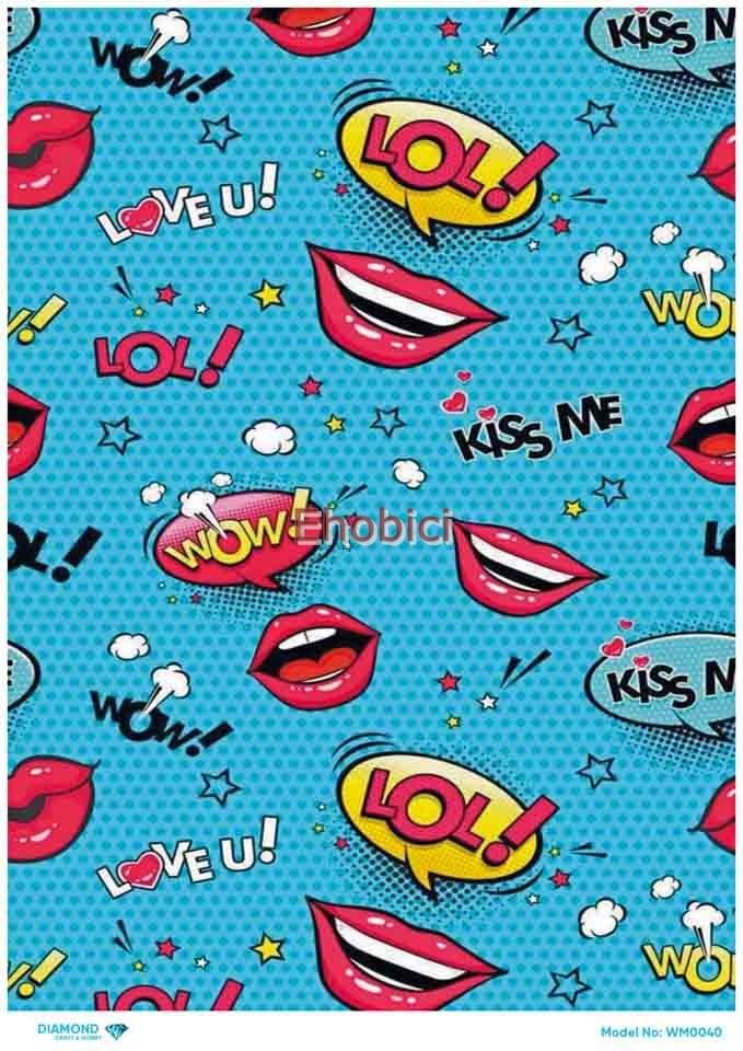 Diamond Pirinç Dekopaj Kağıdı - WM-040