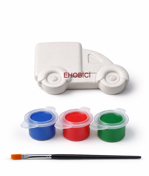 Ehobici Taş Boyama Seti Kamyonet 3 Renk Akrilik Boya 5ml + Fırça