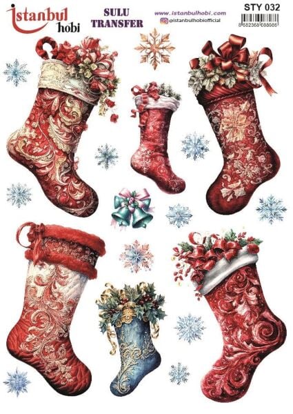 Yılbaşı Sulu Transfer 25x35cm STY032