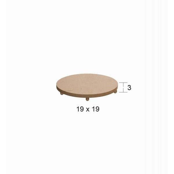 Ahşap Yuvarlak Sunumluk 19x19cm SN16