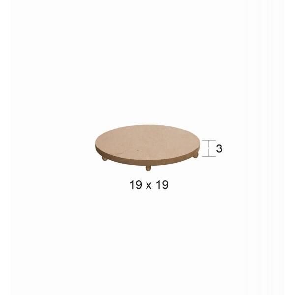 Ahşap Yuvarlak Sunumluk 19x19cm SN16