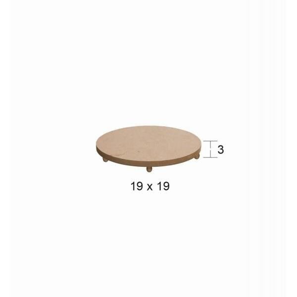 Ahşap Yuvarlak Sunumluk 19x19cm SN16