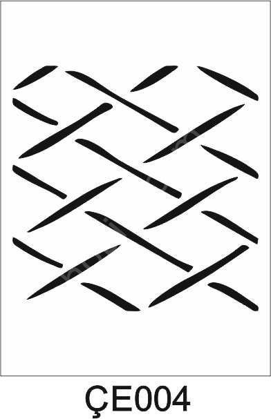 Çeltik Desen Stencil Şablon (25x25) ÇE-004