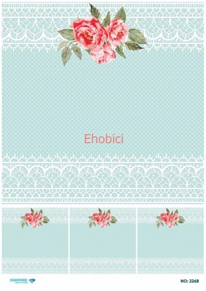 Diamond Pirinç Dekopaj Kağıdı - 2268