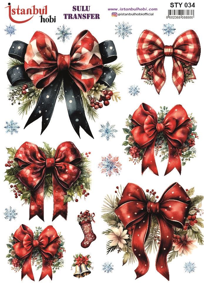 Yılbaşı Sulu Transfer 25x35cm STY034