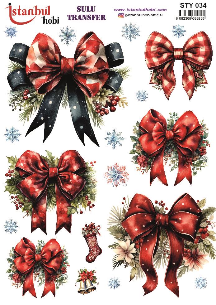 Yılbaşı Sulu Transfer 25x35cm STY034