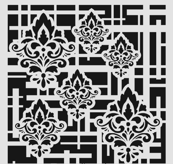 Duvar Dekor Stencil Şablon (40x40) HD-151