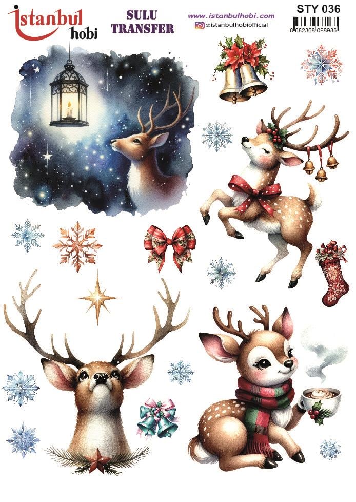 Yılbaşı Sulu Transfer 25x35cm STY036