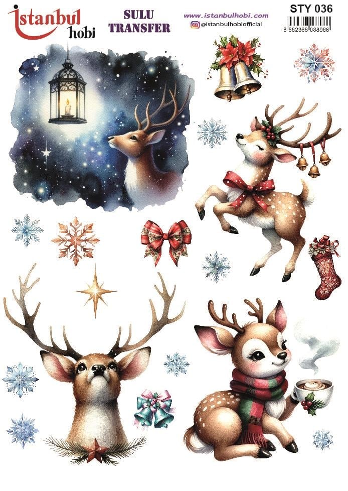 Yılbaşı Sulu Transfer 25x35cm STY036