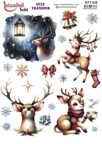 Yılbaşı Sulu Transfer 25x35cm STY036