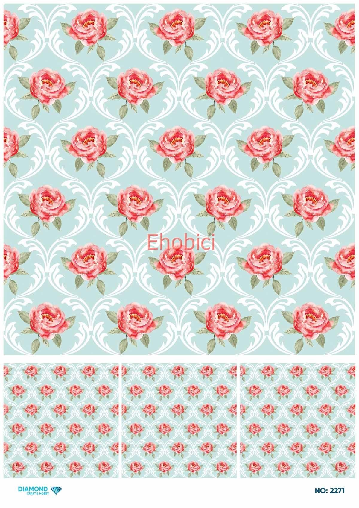 Diamond Pirinç Dekopaj Kağıdı - 2271