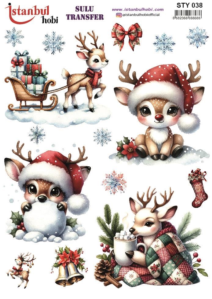 Yılbaşı Sulu Transfer 25x35cm STY038