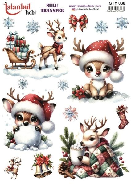 Yılbaşı Sulu Transfer 25x35cm STY038