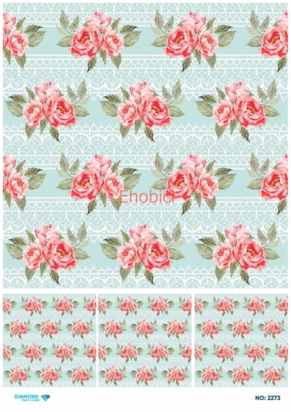 Diamond Pirinç Dekopaj Kağıdı - 2273