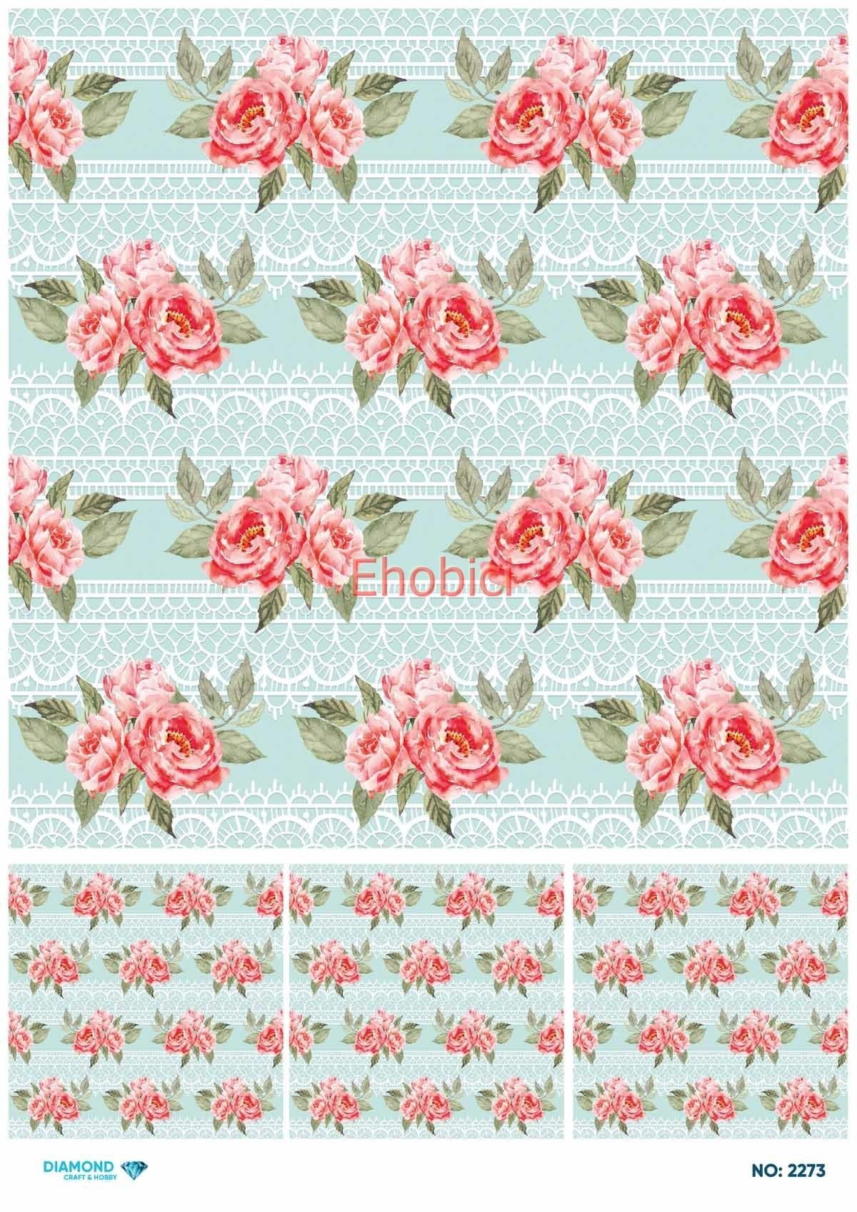 Diamond Pirinç Dekopaj Kağıdı - 2273