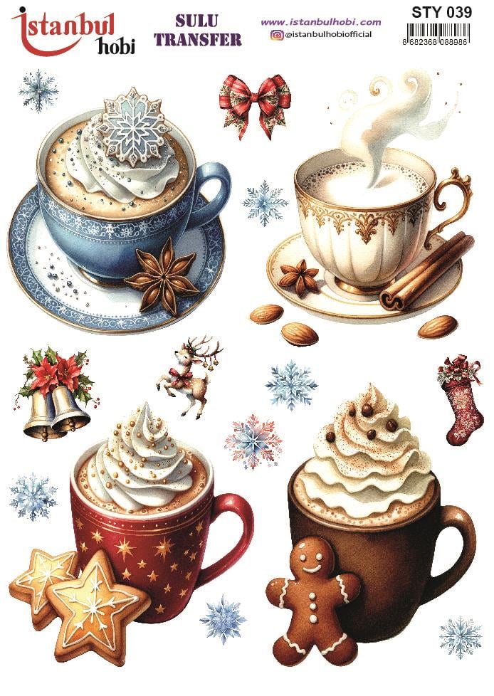 Yılbaşı Sulu Transfer 25x35cm STY039