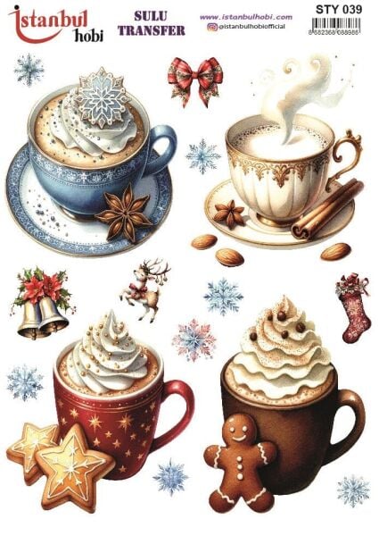 Yılbaşı Sulu Transfer 25x35cm STY039