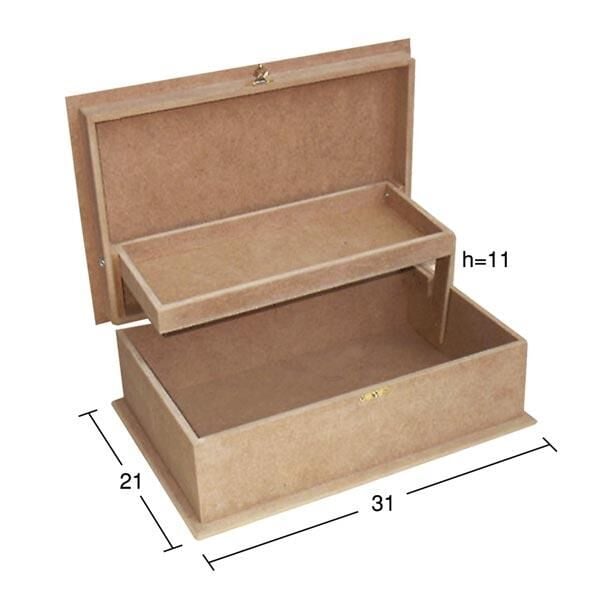 Raflı Ahşap Kutu KU266