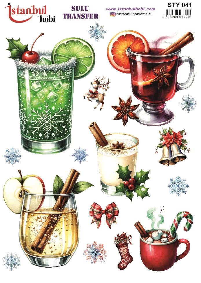 Yılbaşı Sulu Transfer 25x35cm STY041