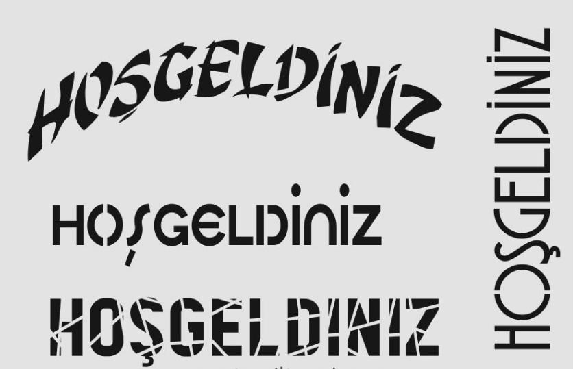 Yazı Desenler Stencil Şablon (21x30) YZ-281
